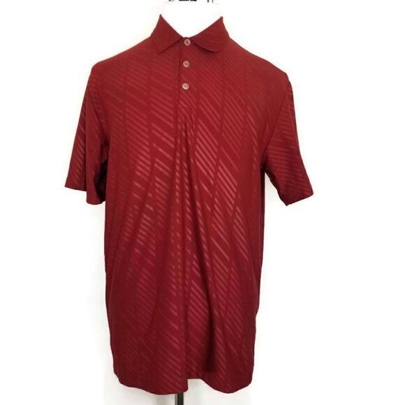 Nike Golf Men's M Red Embossed SS Tour Perf Golf Polo - Picture 1 of 10